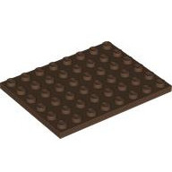 Lego destička 6x8, hnědá (303625, 4113165, 4162458, 4251562)
